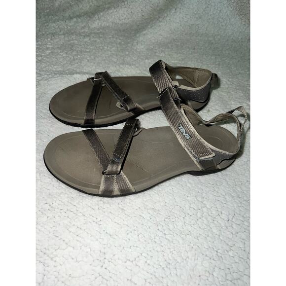 Teva Sandals Brown Grey Verra Straps Sport Camping Outdoor - size 8.5 - Q14 - Picture 1 of 9